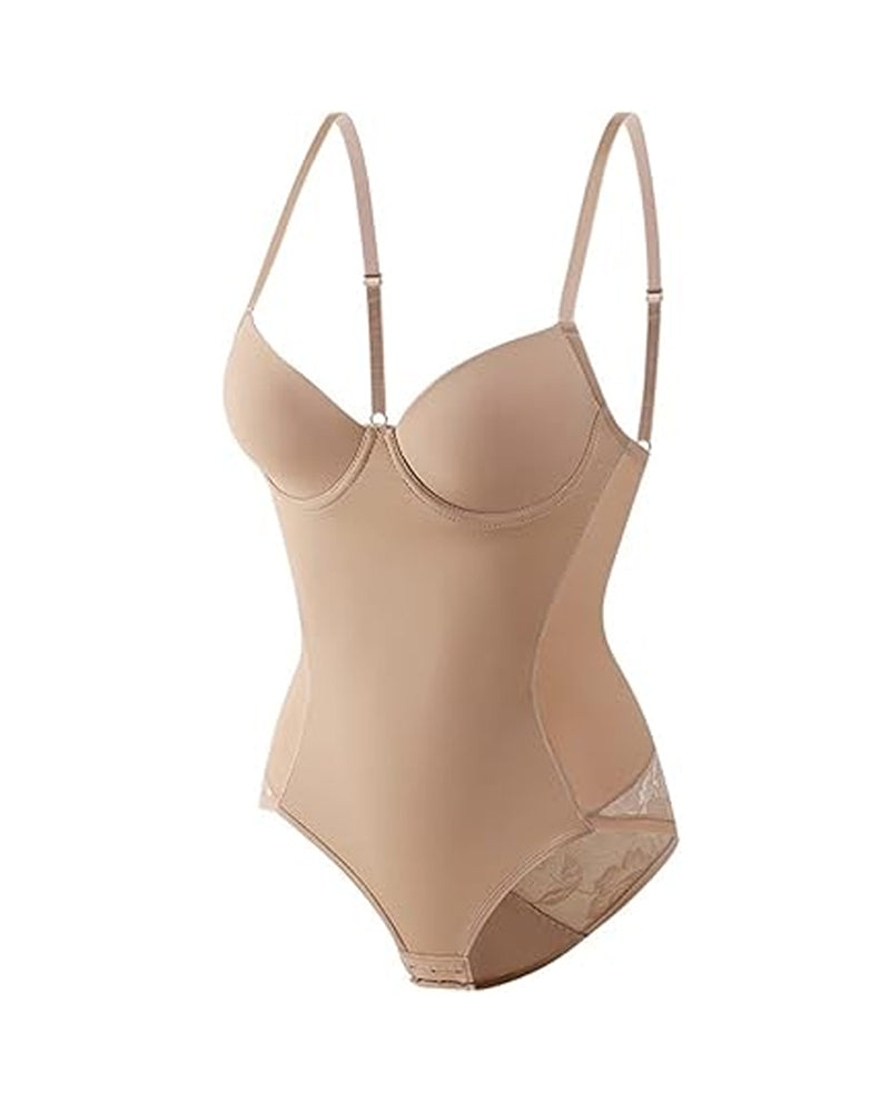 Women's Tummy-Control Sleeveless Tube Top Hip Lace One-Piece Body Shaper