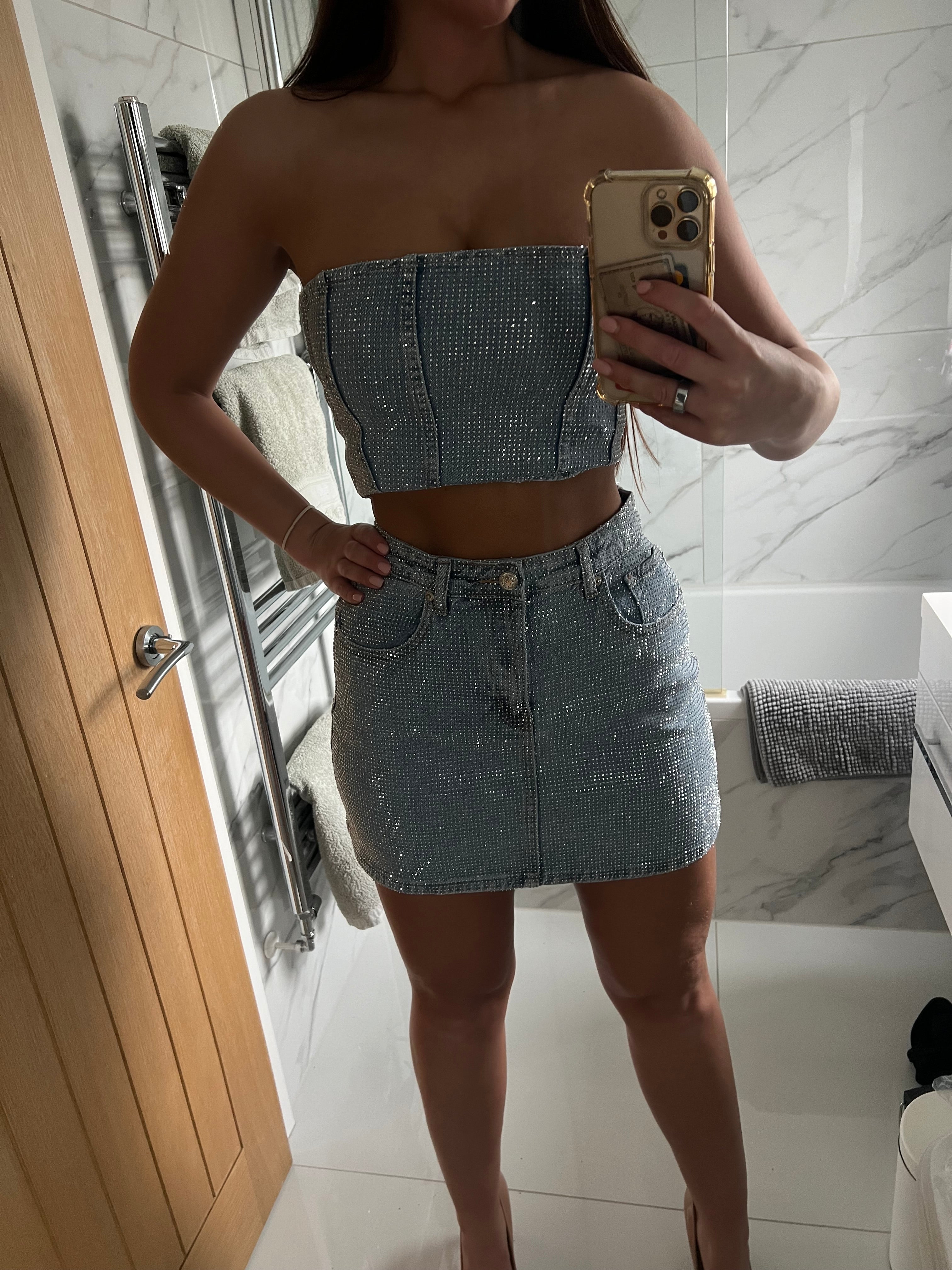 Mini Gonna Luxury Light Blue