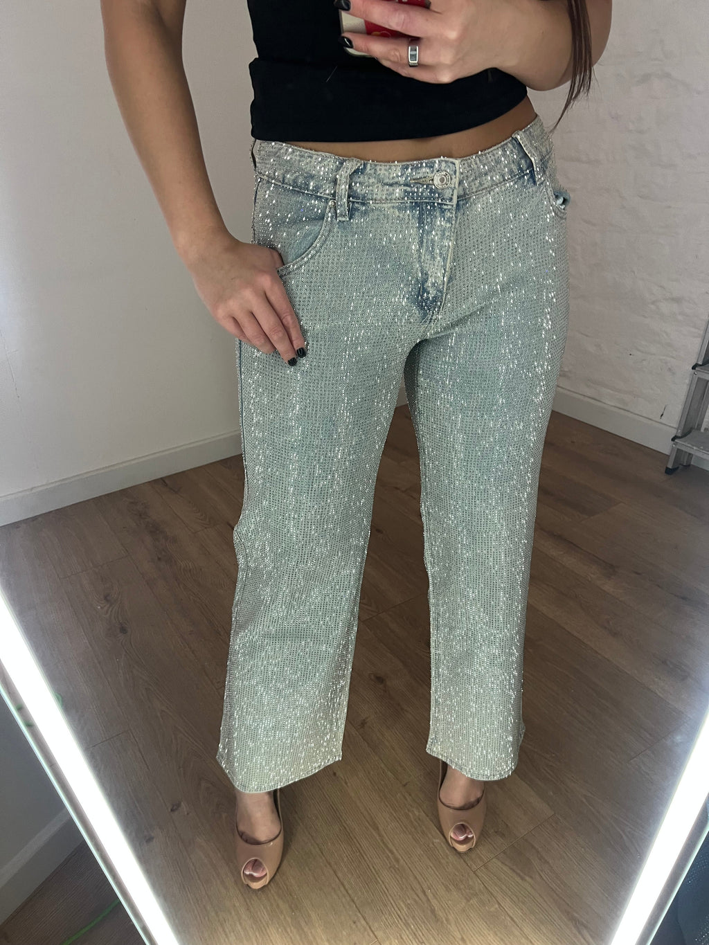 Pantaloni Lunghi con Strass: Nuova Collezione
