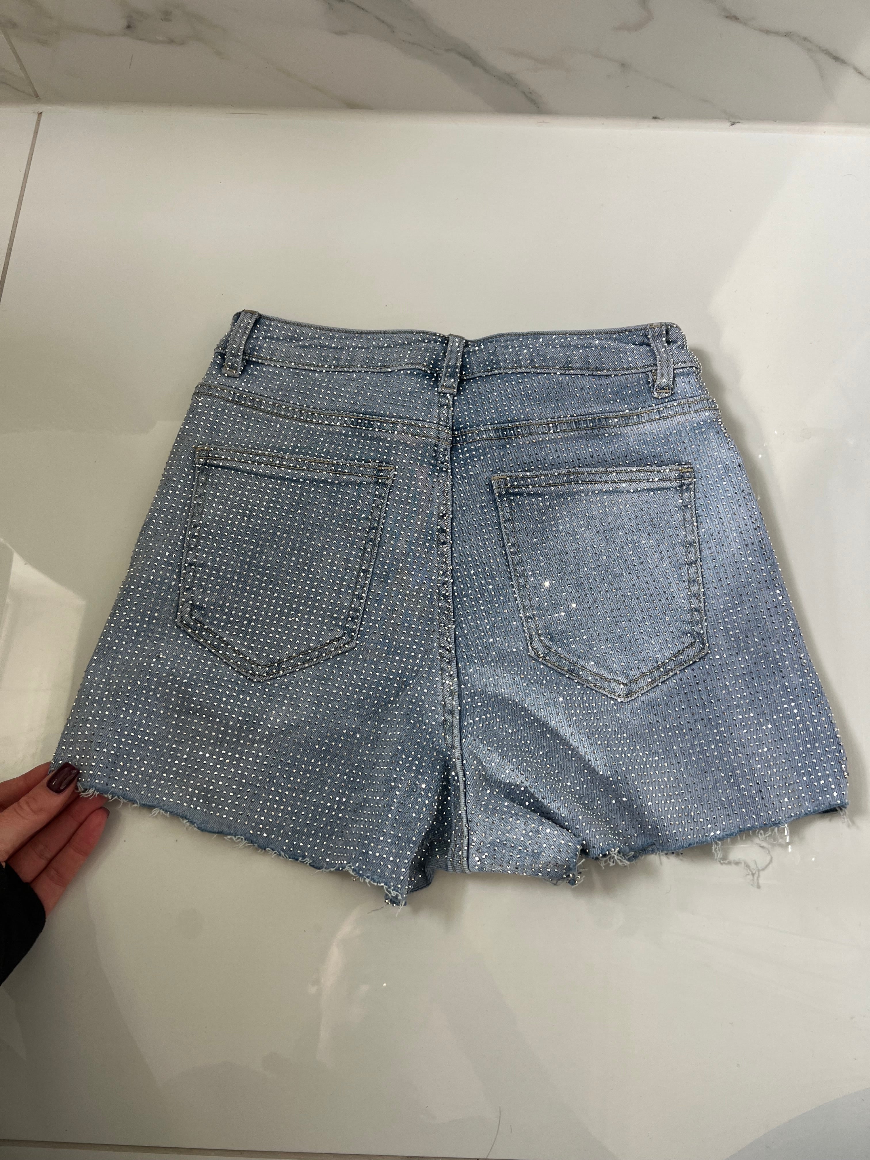 Skort 'Diamanté': Gonna Pantalone con Cristalli in 3 Colori