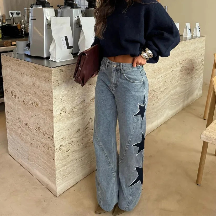 STELLAR PATH: I Nuovi Jeans Regular con Dettagli Stella