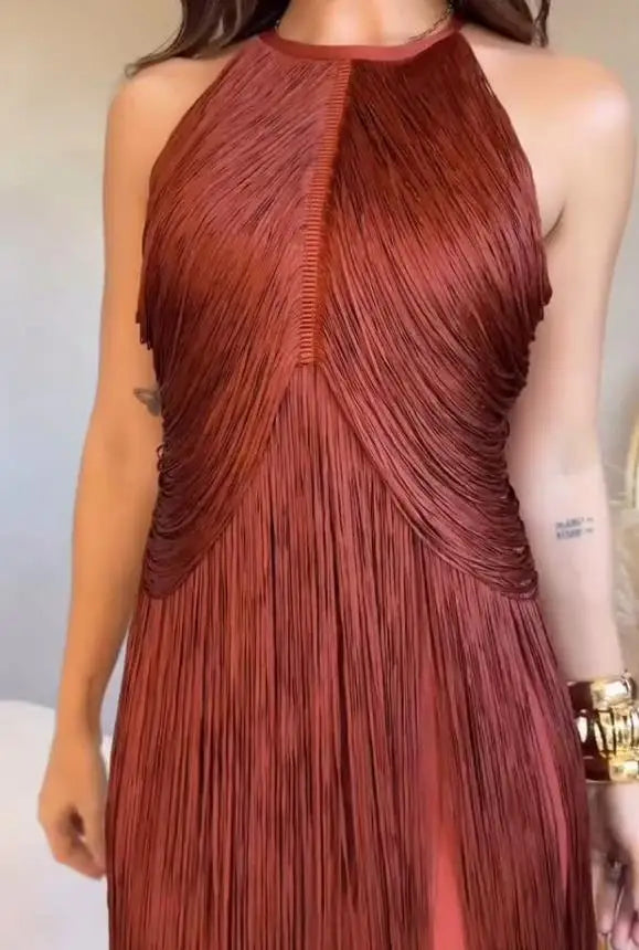 Abito Elegante con Frange